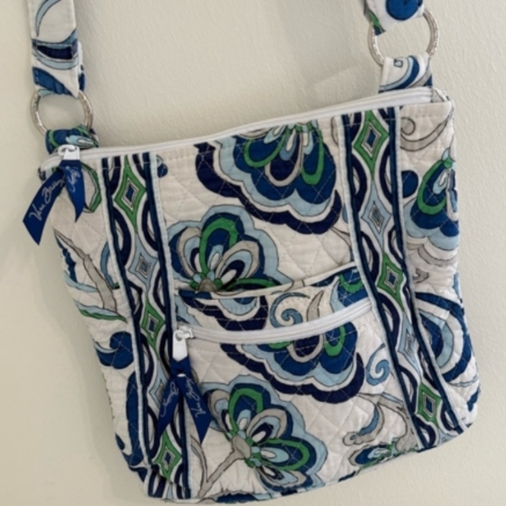 Vera Bradley Blue and Green Floral Women's Bag
